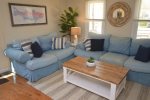 Living room with coffee table and sofas
